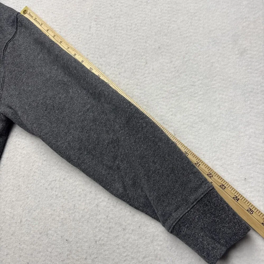 J Crew Hoodie Sweatshirt Mens Large Gray Grey Vintage Fleece Raglan Terry Knit